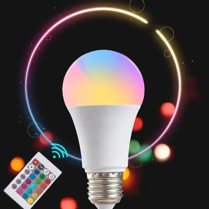 RGB Colour Changing E27 Bulb, 16 Colours, 110 to 240V