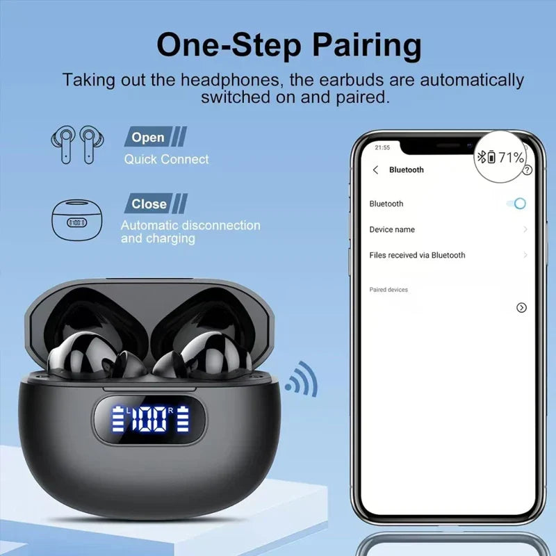 TWS Earbuds with LED Display, 60 Hour Battery, App Support