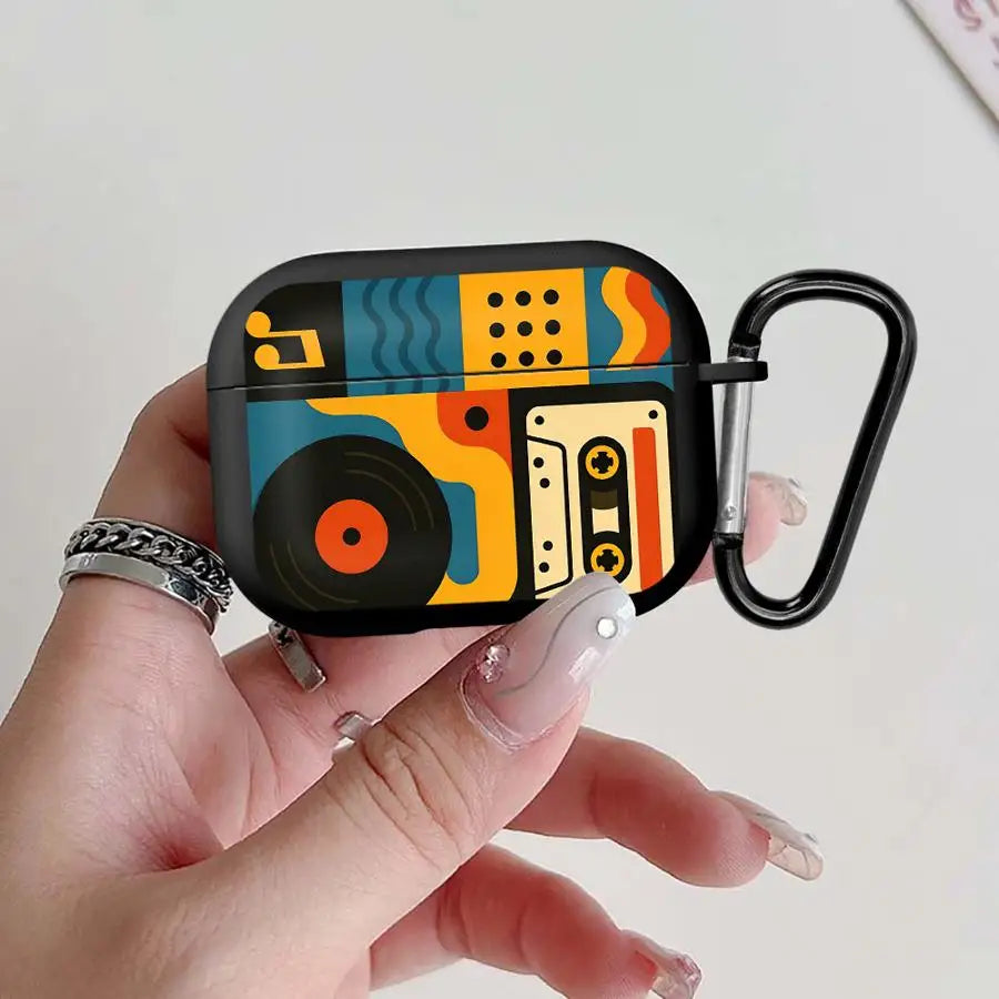 Retro Print Protective Case for AirPods, Seven Model Fits