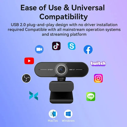 4K Autofocus USB Webcam with 1080P and 2K Modes