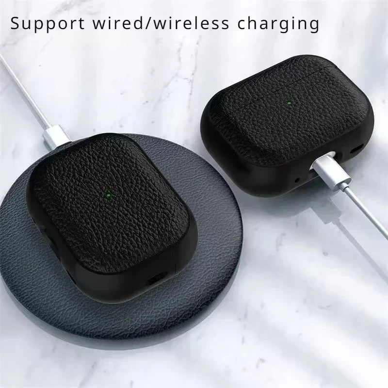 Leather-Finish TPU Case for AirPods, Five Model Fits