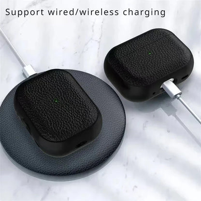 Leather-Finish TPU Case for AirPods, Five Model Fits
