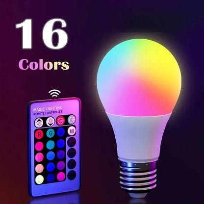 RGB Colour Changing E27 Bulb, 16 Colours, 110 to 240V