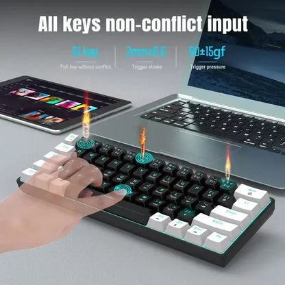 60% Compact Mechanical Keyboard with Blue Switches